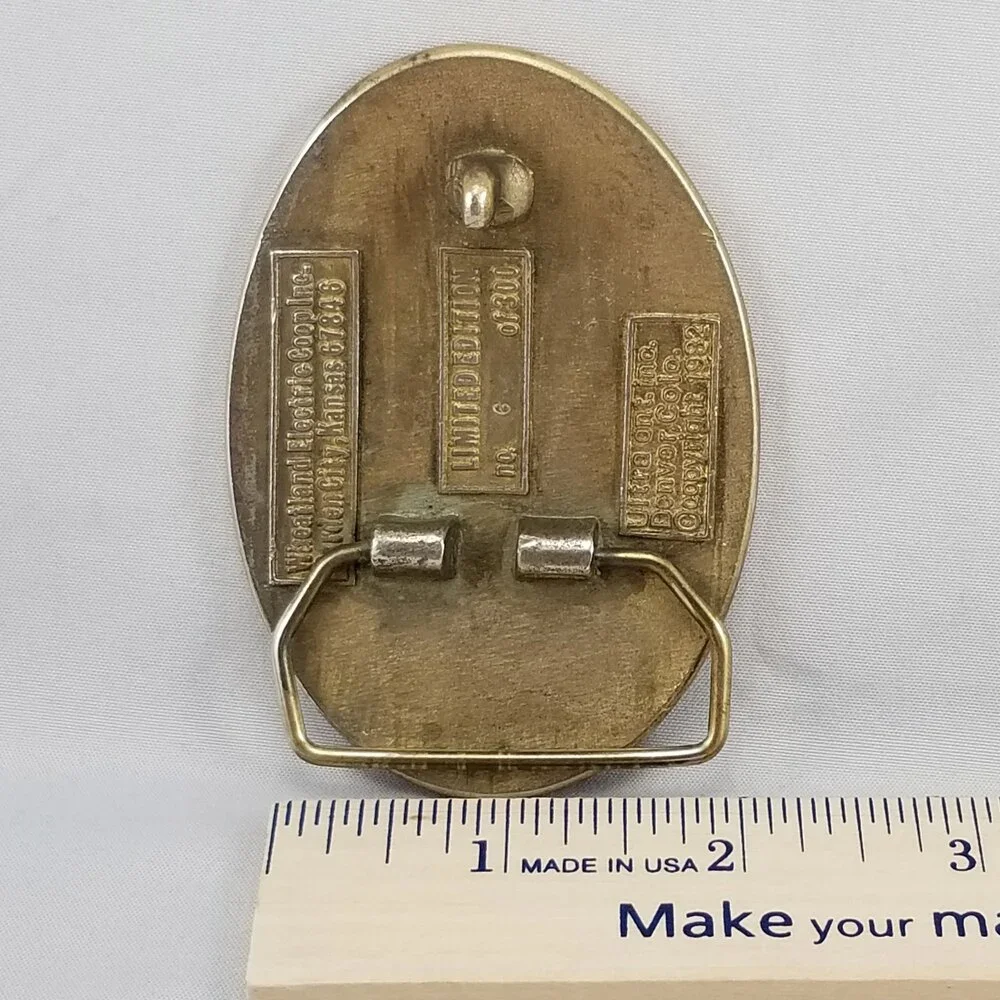 Belt Buckle 1983 Underground Overhead Metering School Garden City Kansas Wheatla